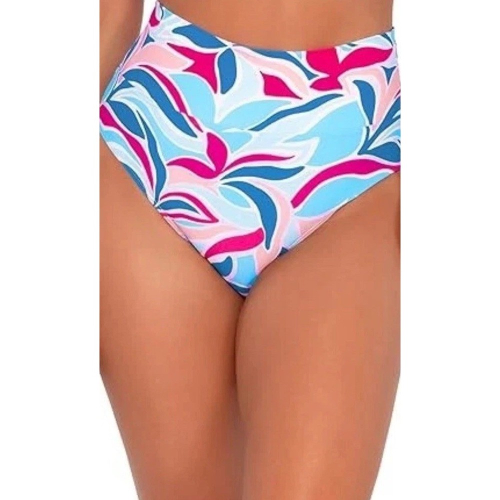 Sunsets MAKING WAVES Capri Fold-Over High-Waist Bikini Swim Bottom, US X-Large